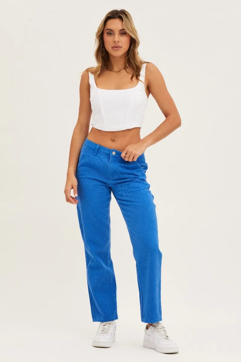 Blue Carpenter Denim Jeans Low Rise sold by Ally Fashion product image thumbnail 3
