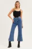 Blue Denim Jeans High Rise Wide Leg Pocket sold by Ally Fashion