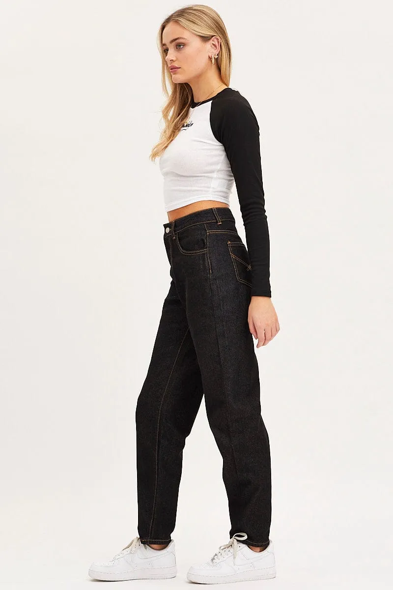 Black Mom Jeans High Rise sold by Ally Fashion product image thumbnail 5