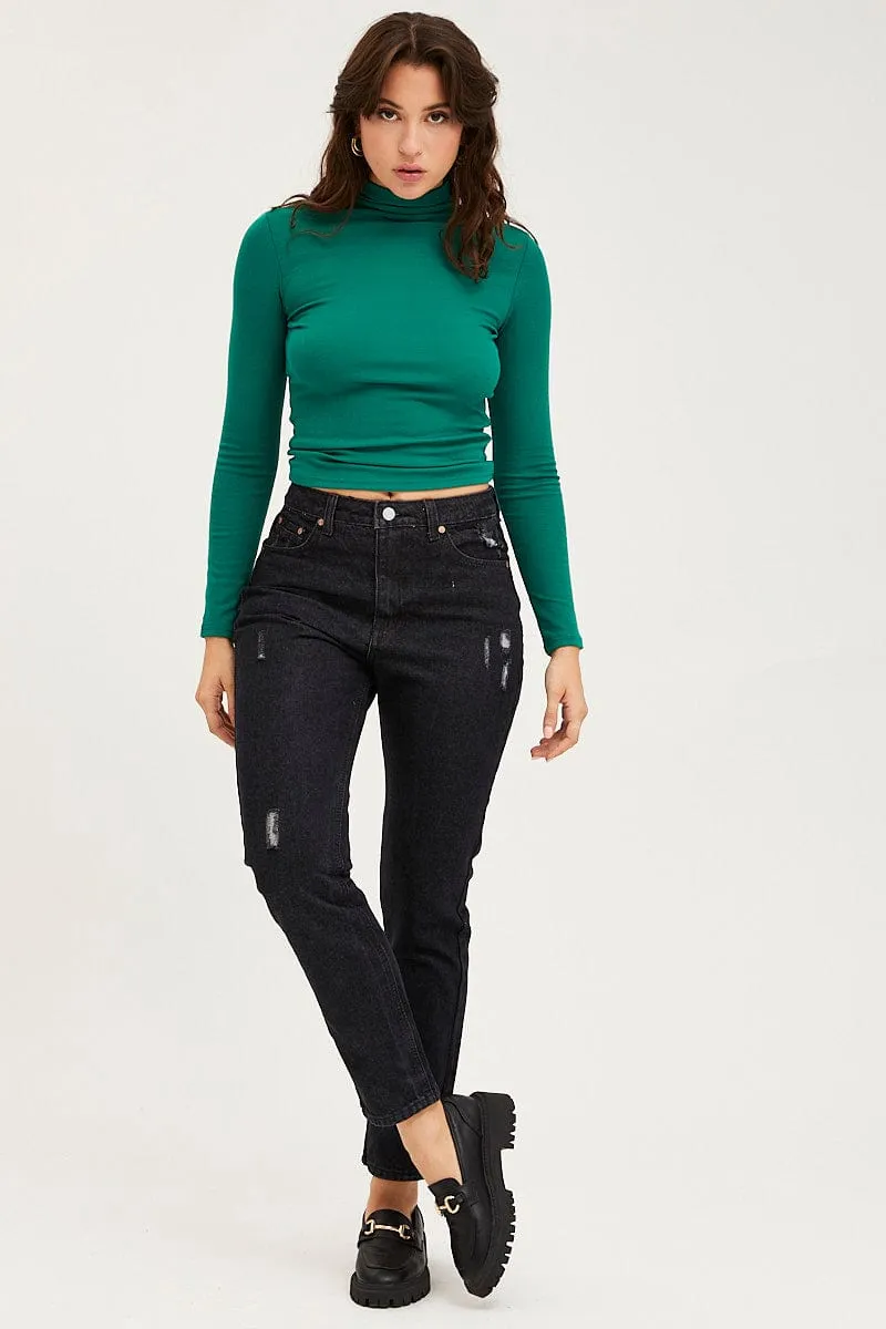 Black Mom Jeans High Rise sold by Ally Fashion product image thumbnail 3
