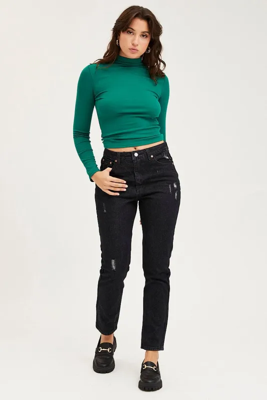 Black Mom Jeans High Rise sold by Ally Fashion