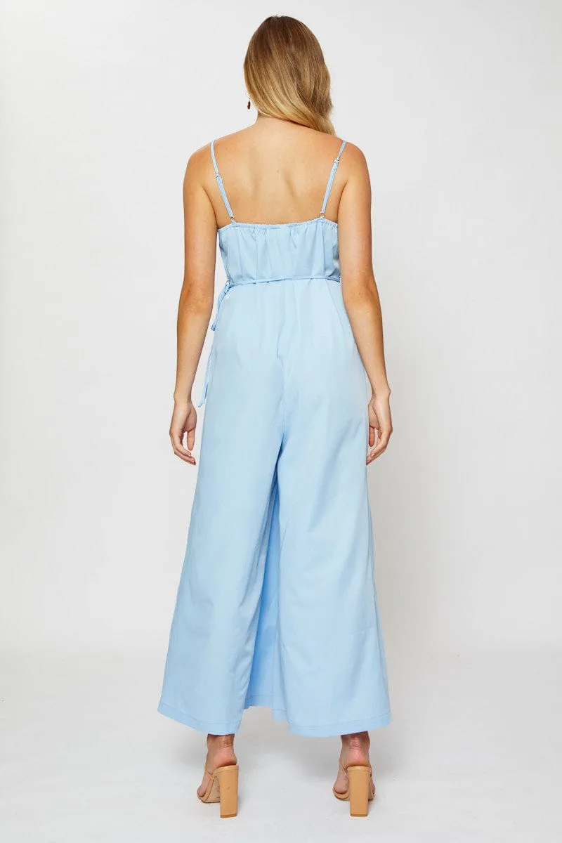 Blue Wide Leg Jumpsuit sold by Ally Fashion product image thumbnail 5