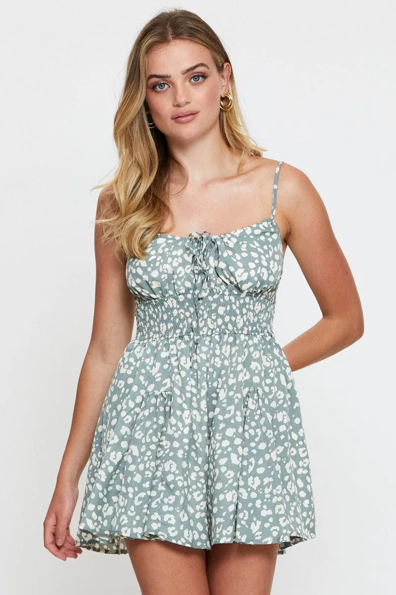 Geo Print Playsuit Sleeveless sold by Ally Fashion product image thumbnail 3