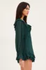 Green Playsuit Long Sleeve V Neck sold by Ally Fashion