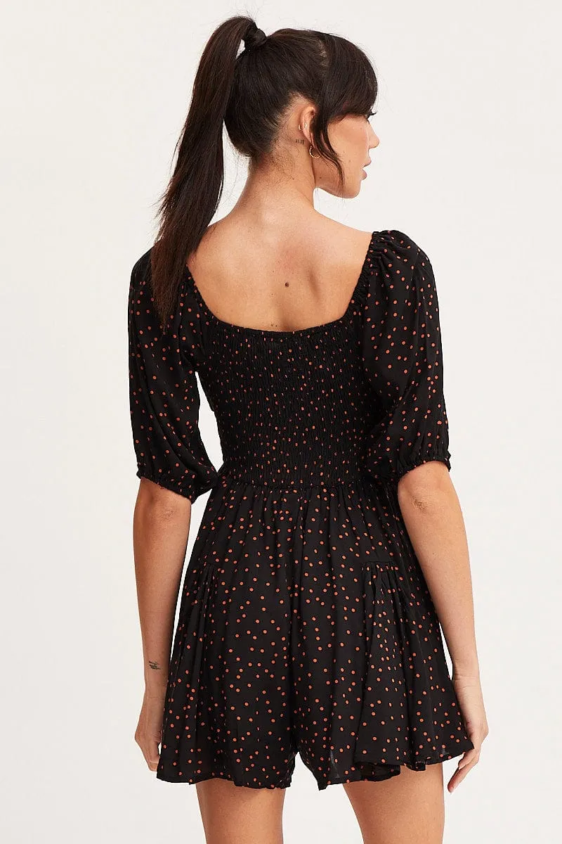 Polka Dot Playsuit Short Sleeve sold by Ally Fashion product image thumbnail 5