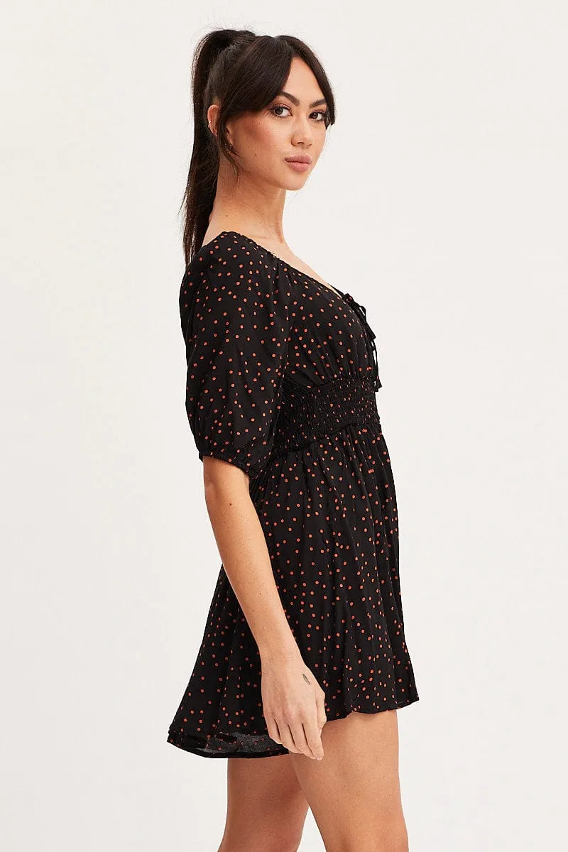 Polka Dot Playsuit Short Sleeve sold by Ally Fashion product image thumbnail 4