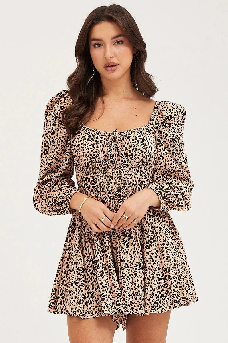 Print Playsuit Long Sleeve sold by Ally Fashion product image thumbnail 3