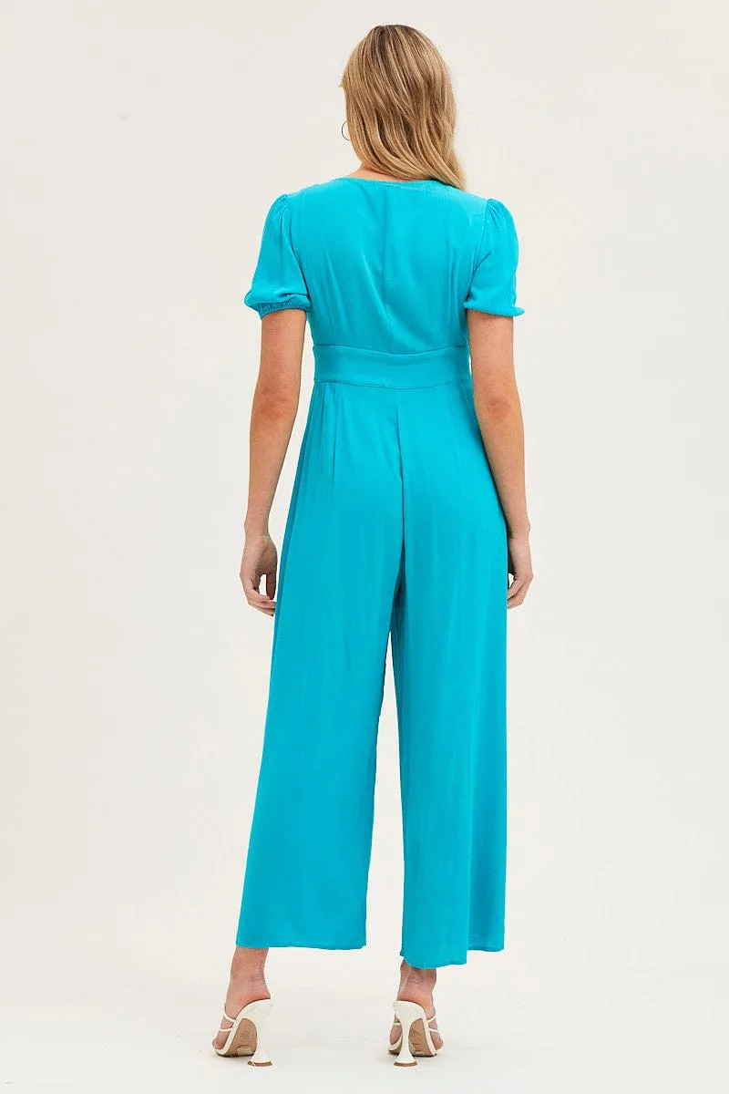 Green Jumpsuit Long Sleeve V Neck sold by Ally Fashion product image thumbnail 5