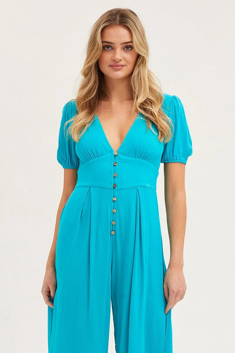 Green Jumpsuit Long Sleeve V Neck sold by Ally Fashion product image thumbnail 2