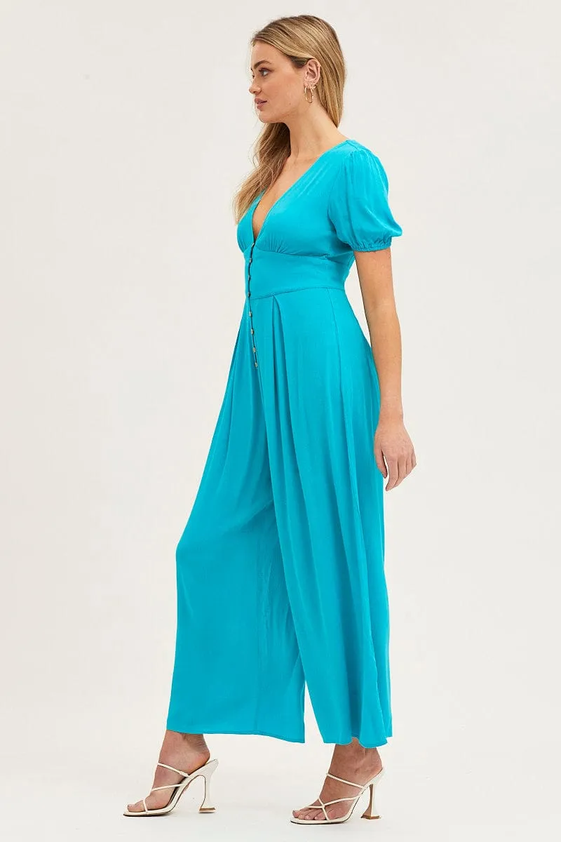 Green Jumpsuit Long Sleeve V Neck sold by Ally Fashion product image thumbnail 4