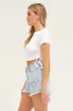 Blue Denim Shorts High Rise Distressed Relaxed sold by Ally Fashion