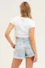 Blue Denim Shorts High Rise Distressed Relaxed sold by Ally Fashion