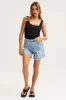 Blue Relaxed Denim Shorts High Rise sold by Ally Fashion