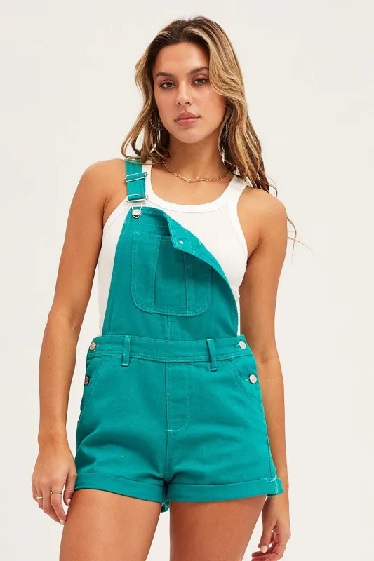 Green Denim Overall sold by Ally Fashion