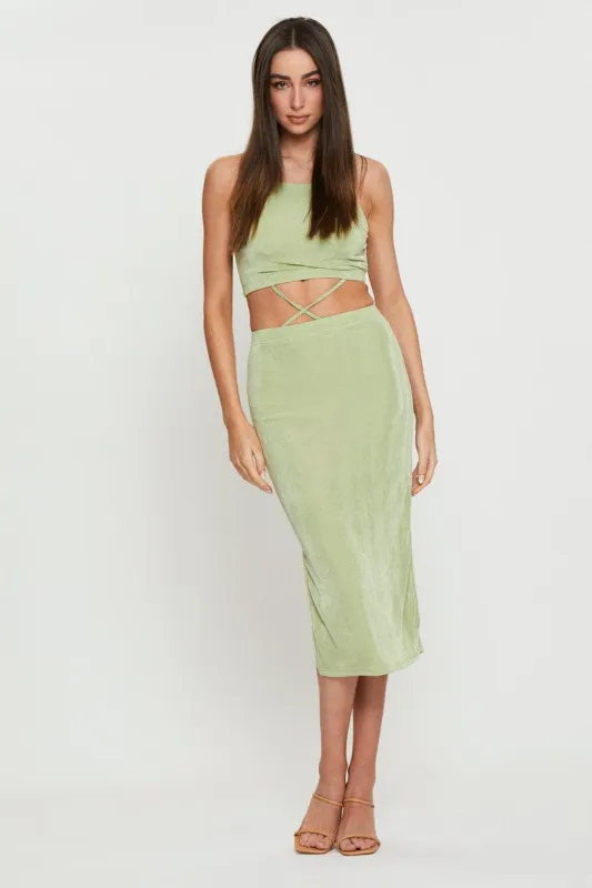 Green Midi Dress Bodycon sold by Ally Fashion