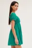 Green Gathered Bust Puff Sleeve Skater Dress sold by Ally Fashion
