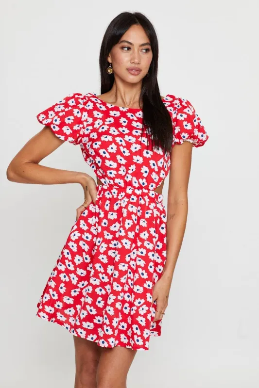 Print Mini Dress Short Sleeve Evening sold by Ally Fashion