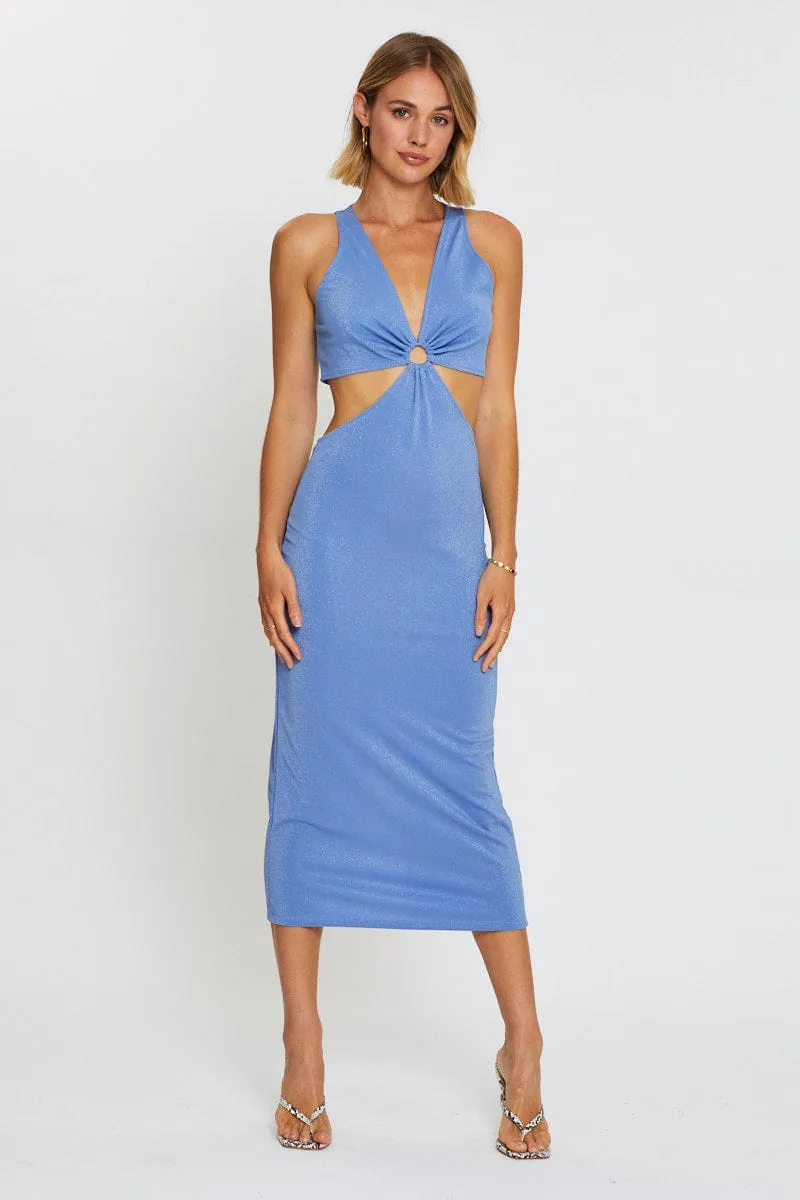 Blue Midi Dress Sleeveless sold by Ally Fashion product image thumbnail 3