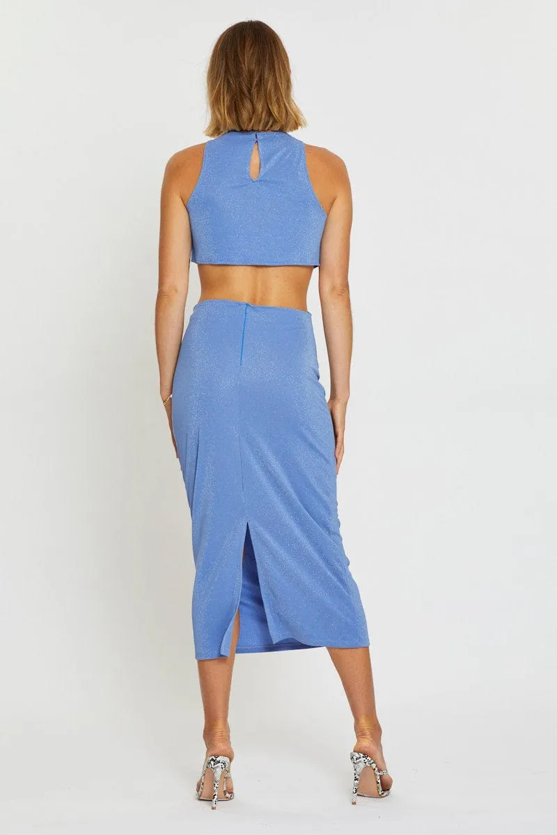 Blue Midi Dress Sleeveless sold by Ally Fashion product image thumbnail 5