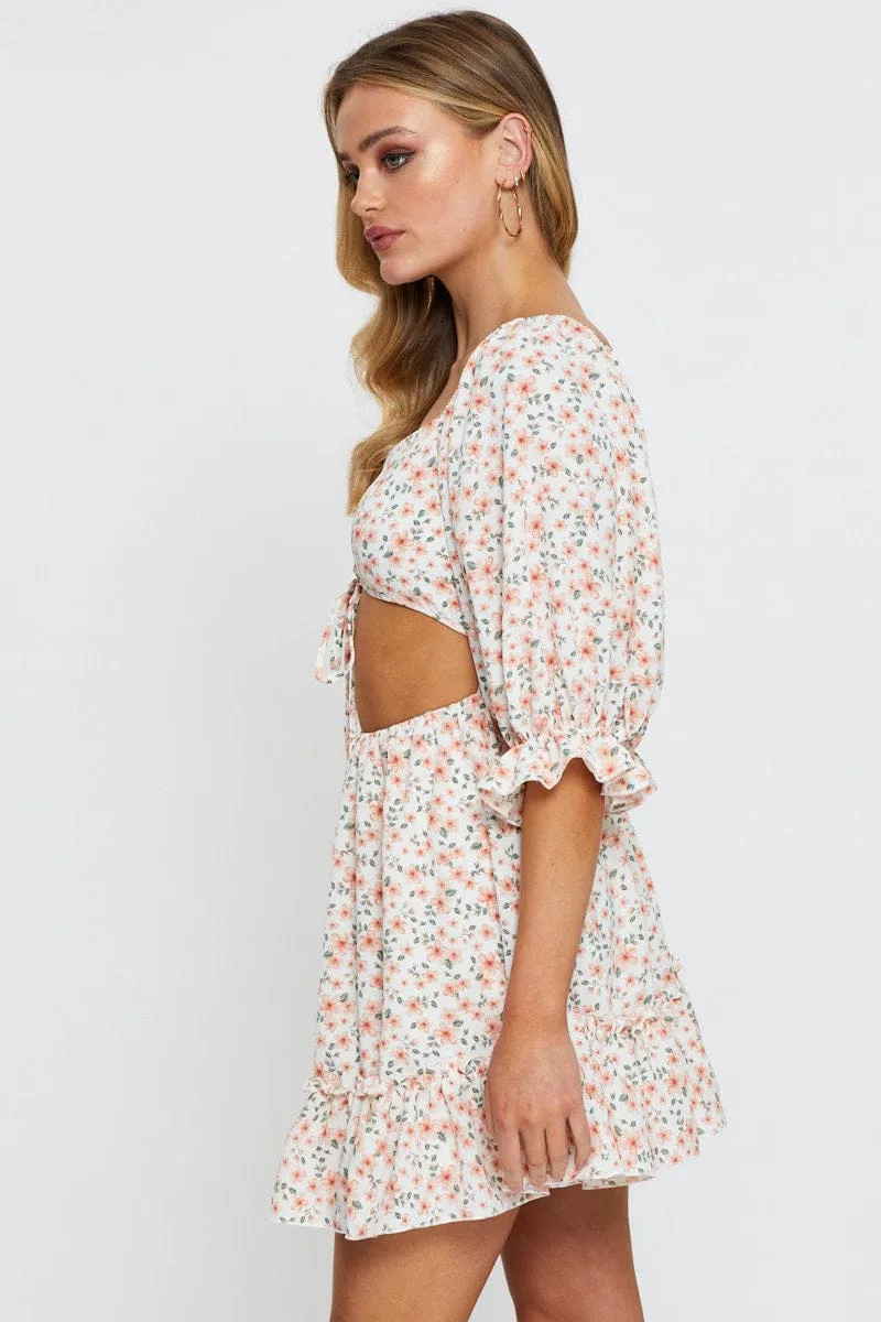 Print Mini Dress Long Sleeve sold by Ally Fashion product image thumbnail 4