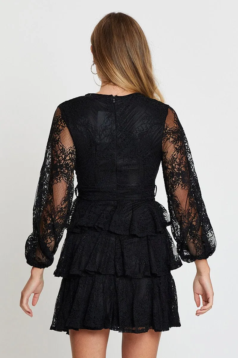 Black Mini Dress Long Sleeve Evening sold by Ally Fashion product image thumbnail 5