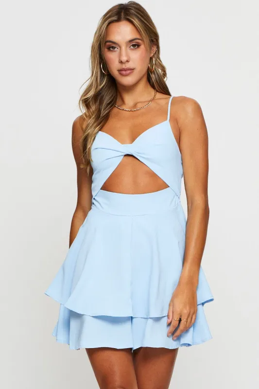 Blue Mini Dress Sleeveless sold by Ally Fashion