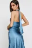 Blue Slip Dress Midi Satin sold by Ally Fashion