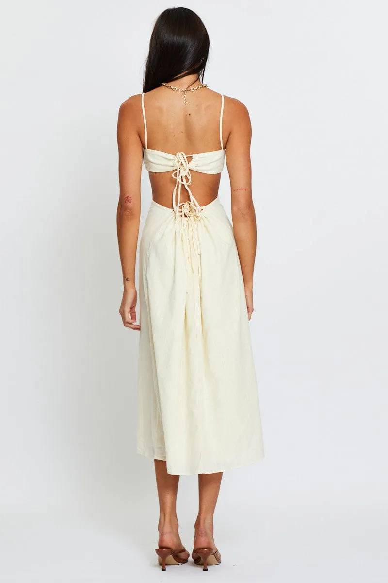 Beige A Line Dress Midi sold by Ally Fashion product image thumbnail 5