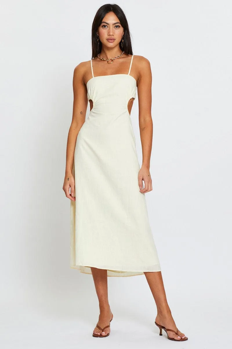 Beige A Line Dress Midi sold by Ally Fashion