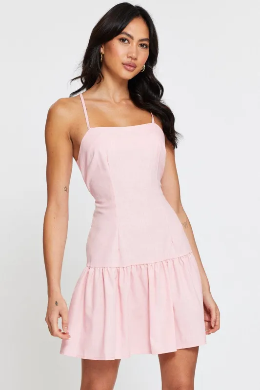 Pink A Line Dress Mini sold by Ally Fashion
