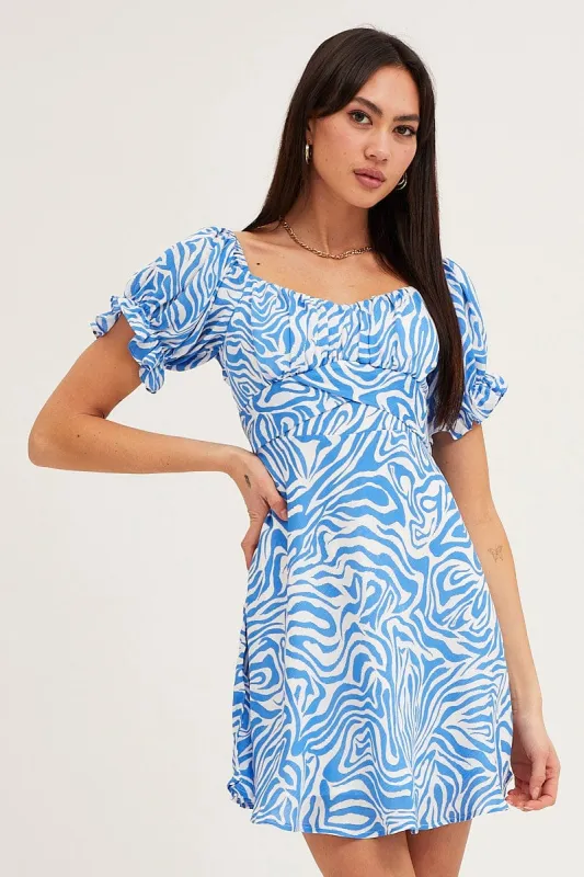 Print Midi Dress Short Sleeve Evening sold by Ally Fashion