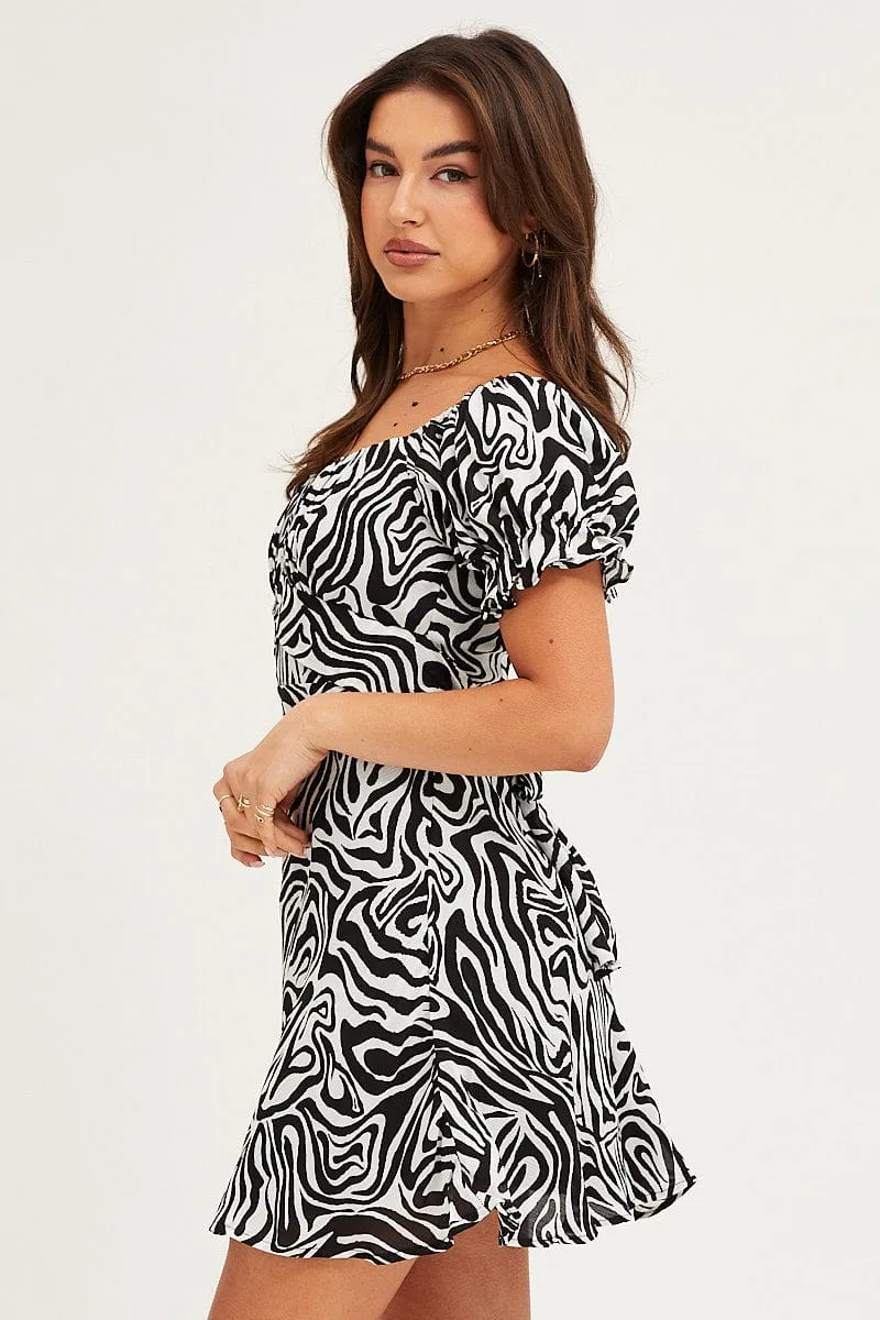 Print Midi Dress Short Sleeve Evening sold by Ally Fashion product image thumbnail 4