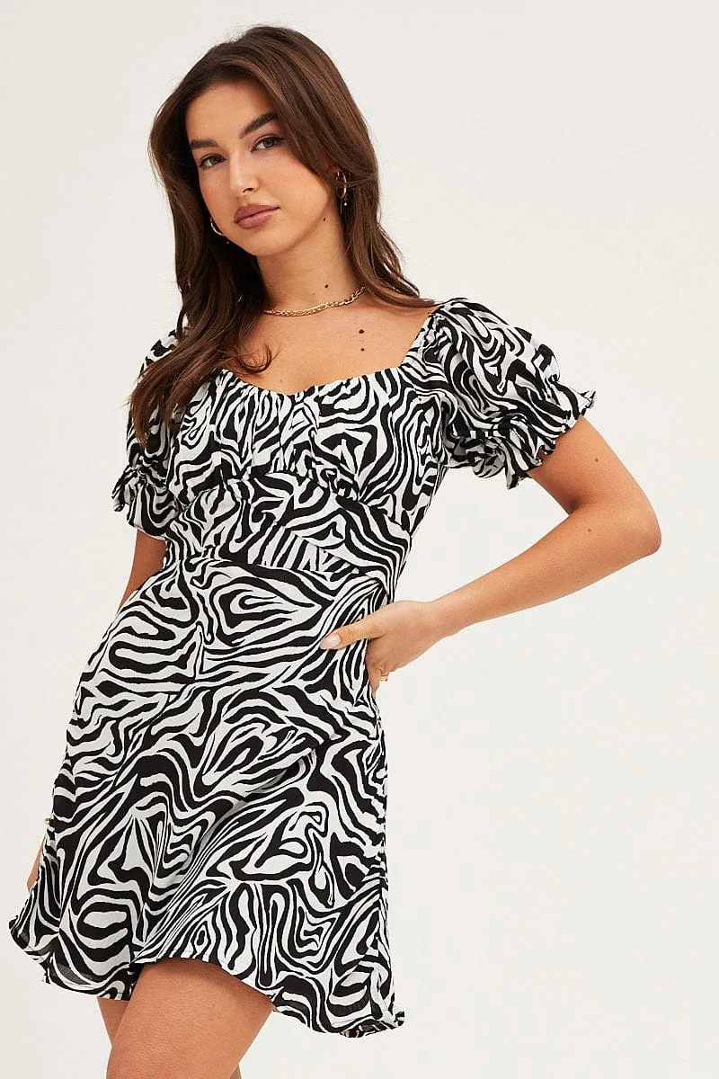 Print Midi Dress Short Sleeve Evening sold by Ally Fashion