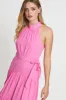 Pink Midi Dress Evening Linen sold by Ally Fashion