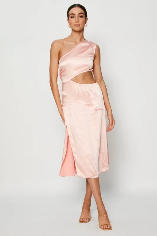 Pink Midi Dress Satin sold by Ally Fashion