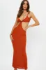 Brown Cut-Out Bodycon Maxi Dress sold by Ally Fashion