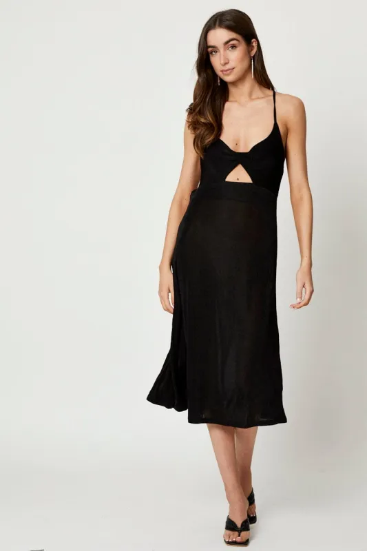 Black Cut Out Slip Dress sold by Ally Fashion