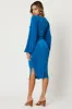 Blue Slinky Jersey Cut Out Dress sold by Ally Fashion