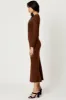 Brown Gathered Front Midi Dress sold by Ally Fashion