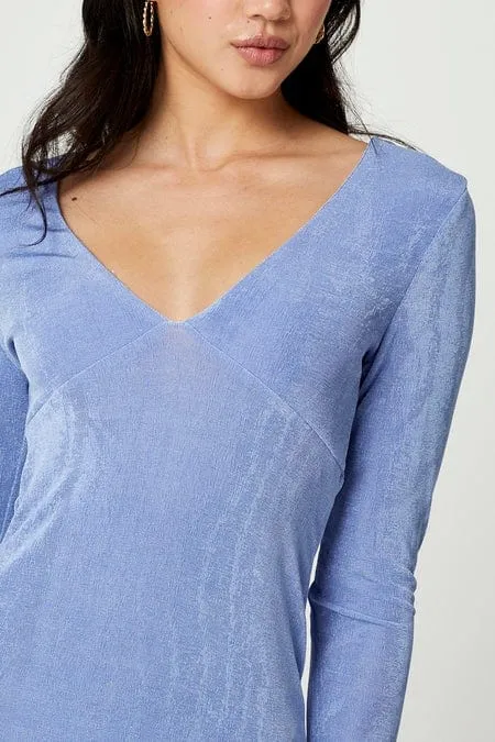 Blue Bodycon Dress Long Sleeve sold by Ally Fashion product image thumbnail 5