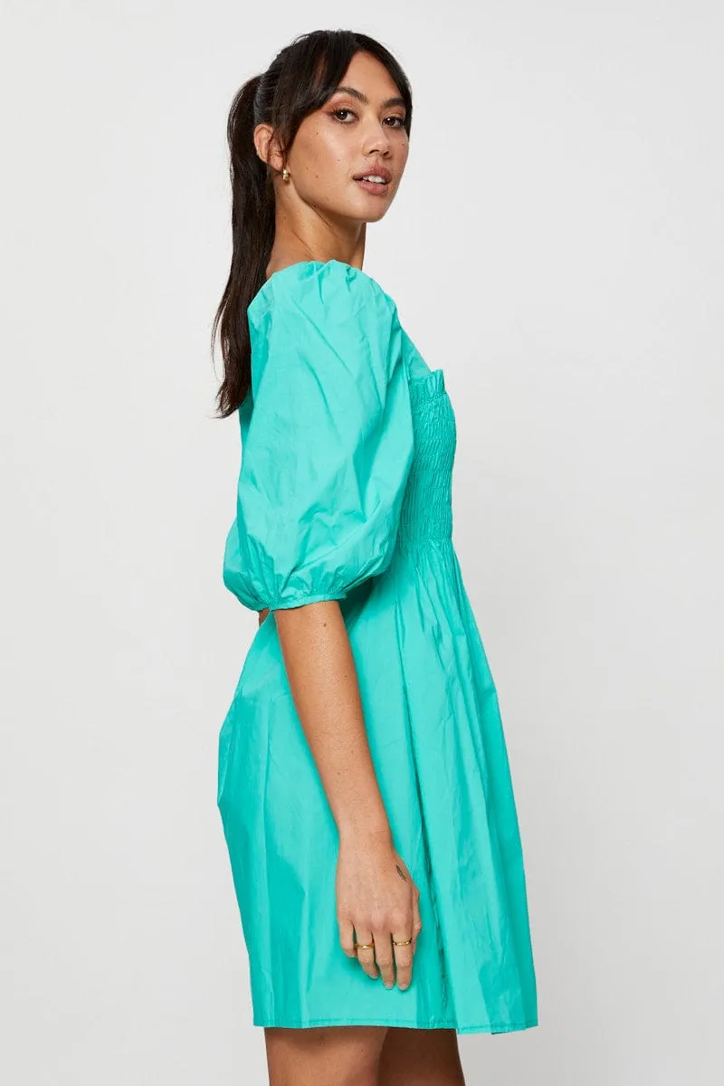 Green Mini Dress Short Sleeve Evening sold by Ally Fashion product image thumbnail 4