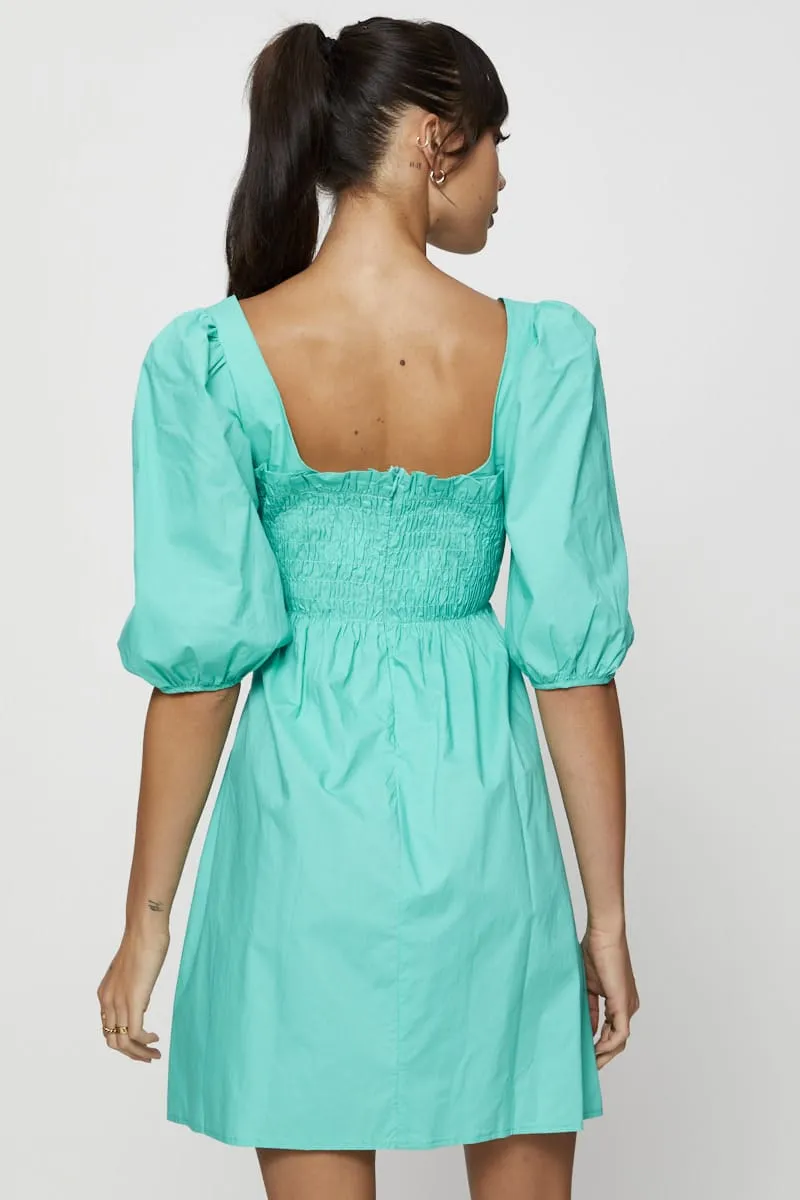 Green Mini Dress Short Sleeve Evening sold by Ally Fashion product image thumbnail 5