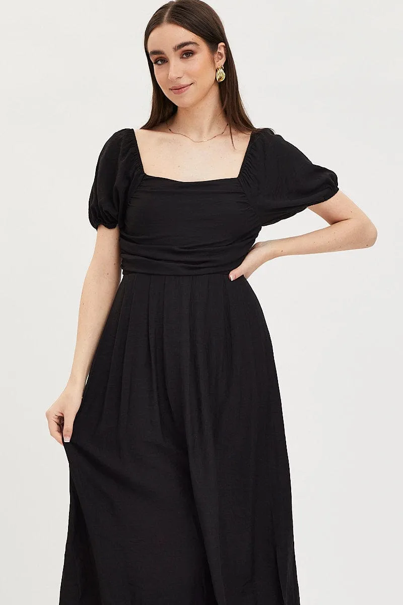 Black Midi Dress Evening Square Neck sold by Ally Fashion product image thumbnail 2