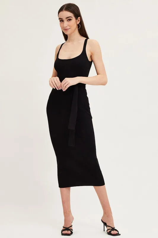 Black Knit Dress Evening Bodycon sold by Ally Fashion