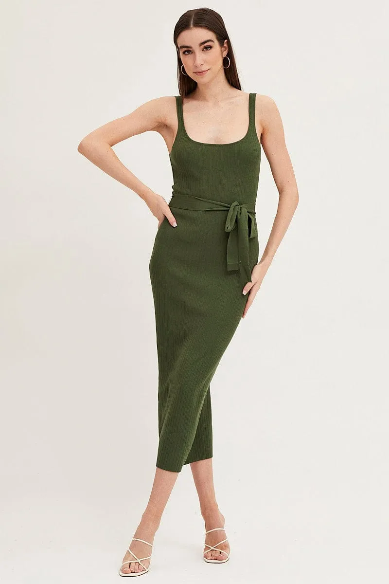 Green Knit Dress Evening Bodycon sold by Ally Fashion product image thumbnail 5