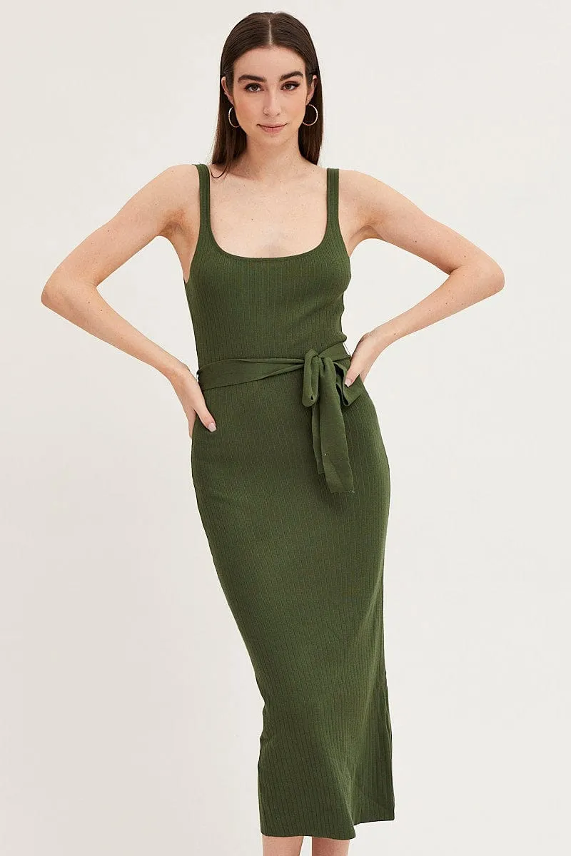 Green Knit Dress Evening Bodycon sold by Ally Fashion product image thumbnail 2