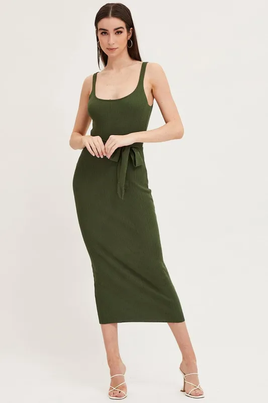 Green Knit Dress Evening Bodycon sold by Ally Fashion