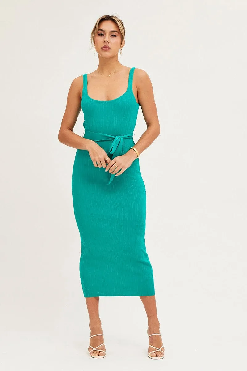 Green Knit Dress Evening Bodycon sold by Ally Fashion