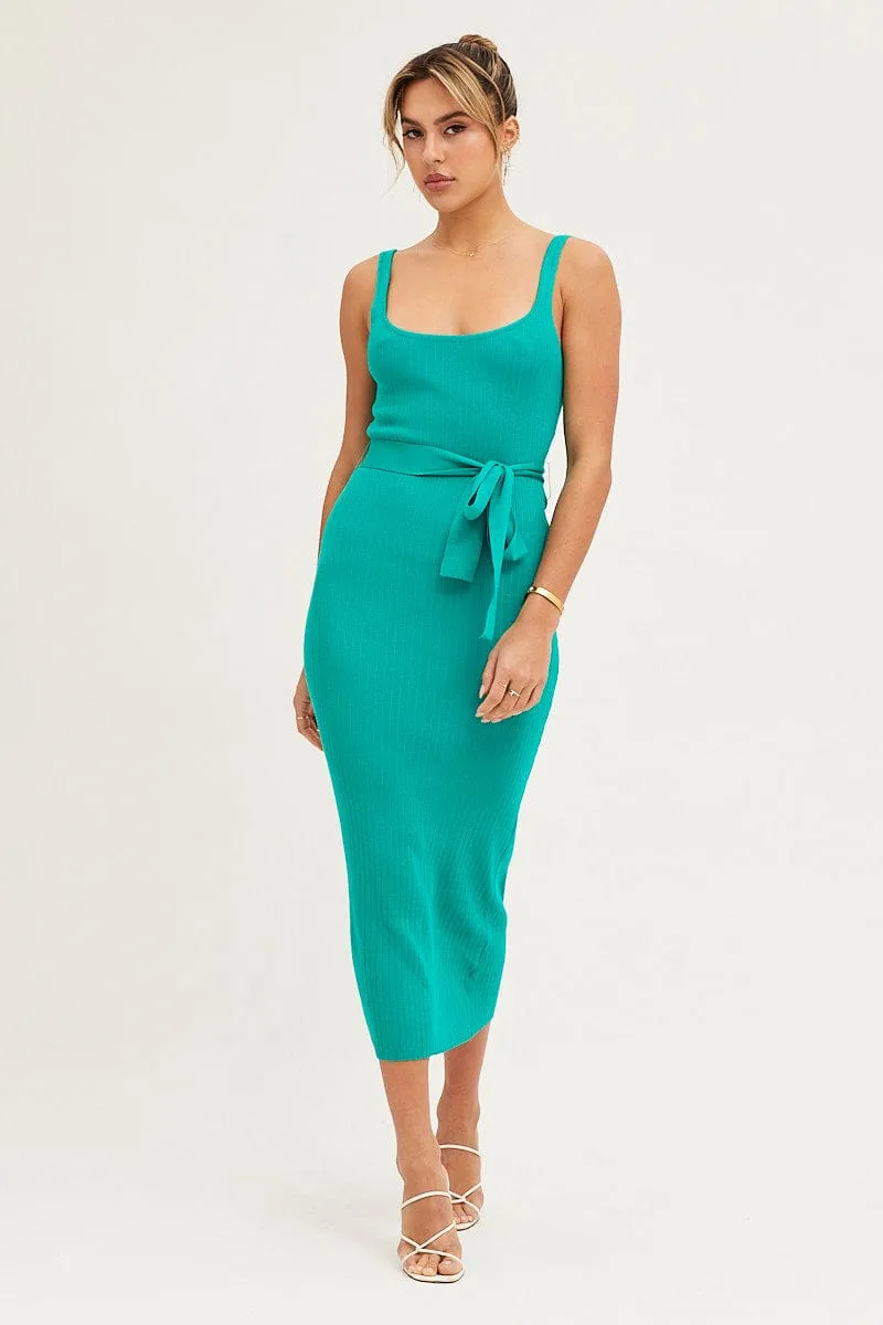 Green Knit Dress Evening Bodycon sold by Ally Fashion product image thumbnail 3