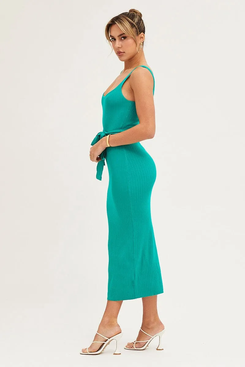 Green Knit Dress Evening Bodycon sold by Ally Fashion product image thumbnail 4